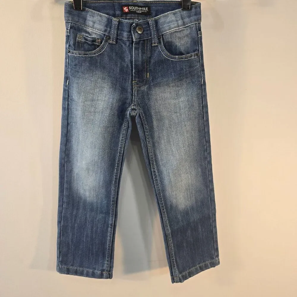Southpole Jeans Boys Blue Adjustable Waist Size 5 South Pole